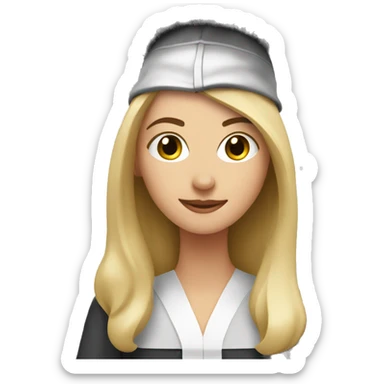 white female graduation at Christmas time sticker