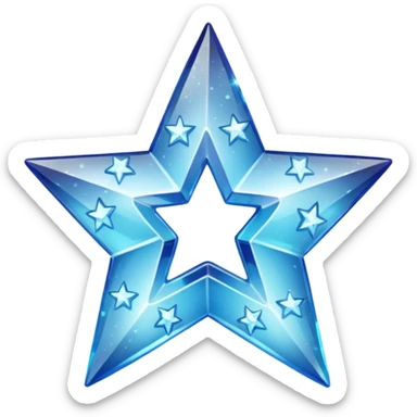 carved crystal star a shining "$" symbol sticker