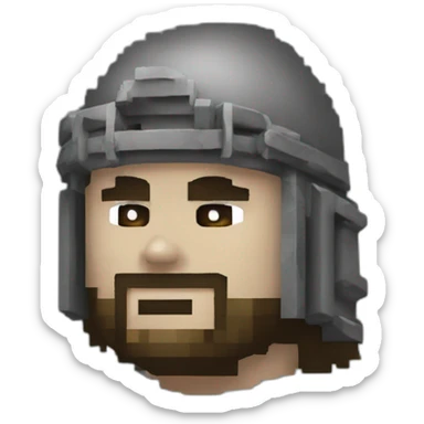 8-bit swordsman sticker