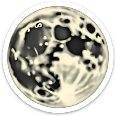 Cœur sur lune sticker