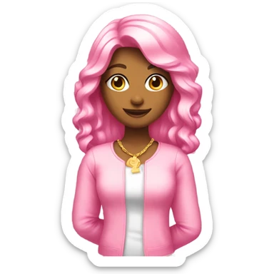 Pink girly money sticker