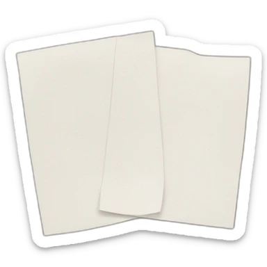 two pieces of paper with no face sticker