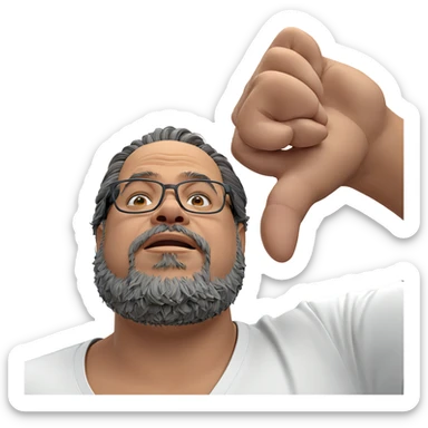 male portrait with glasses sticker