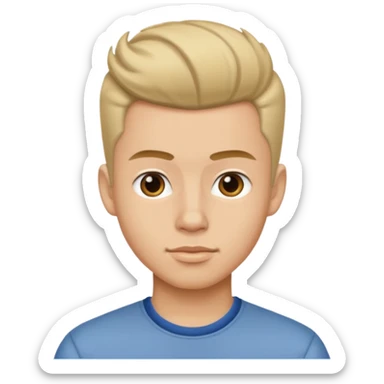 Young man with pompadour hair sticker