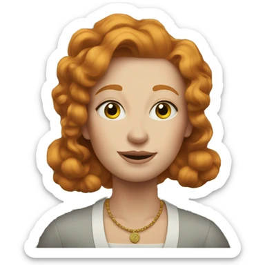 Old money beautiful ginger lady  sticker