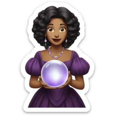 Madam leota with crystal ball sticker