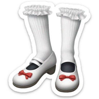 mary jane shoes and frilly white socks sticker
