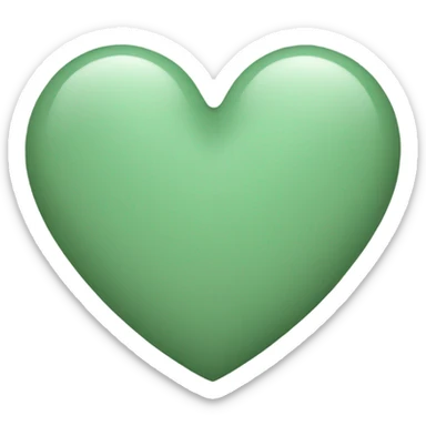 Sage green heart sticker
