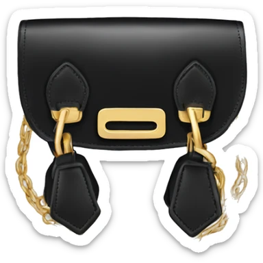 Birkin Bag in black with gold hardware sticker