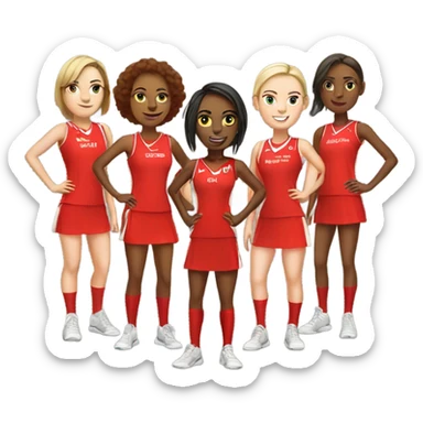 Red Devils netball team ladies sticker