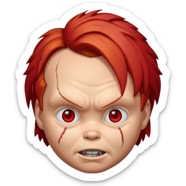 chucky face sticker