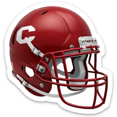 college football player helmets dark red  sticker