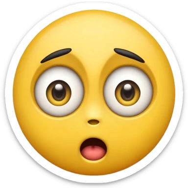 Shocked emoji with eyes popping out sticker