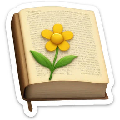 Bible with flower on it sticker
