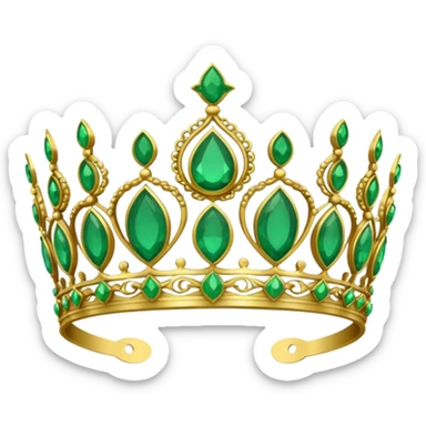 Create me a detailed green Tiara that says Co Owner Lia underneath it sticker