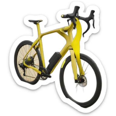 Gravel bike sand yellow sticker