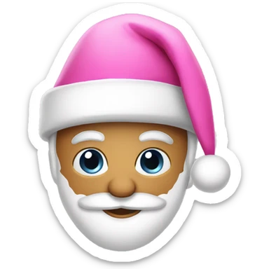 Pink Santa hat sticker