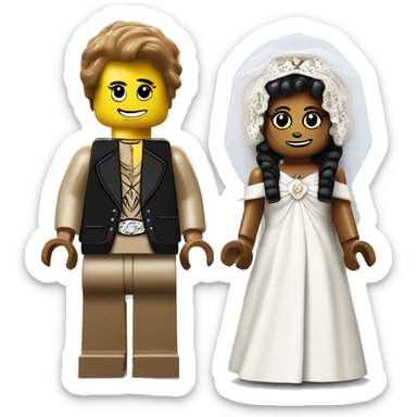 Lego Queen Amadala and Anakin  Skywalker get married then have kids together.  sticker
