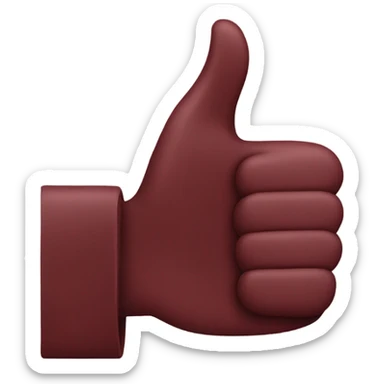 Maroon thumbs up  sticker