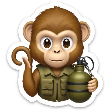 monkey with a grenade sticker