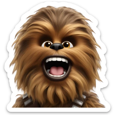 Chewbacca laughing sticker