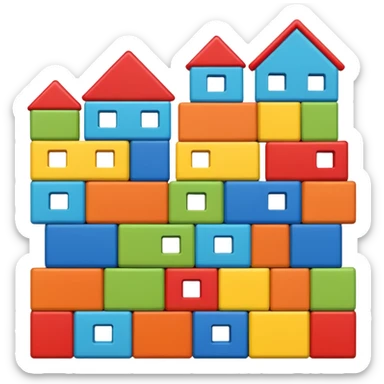 Toy Block Homes sticker