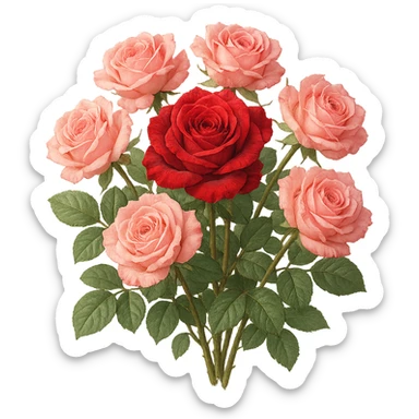 bouquet of roses sticker
