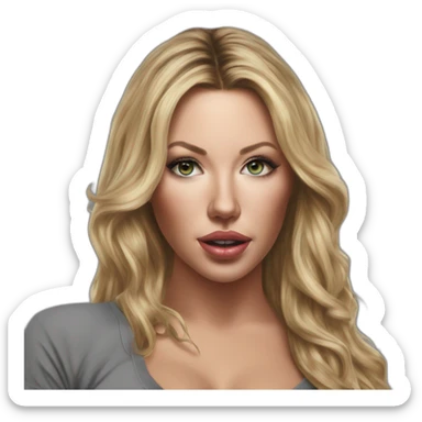 Hyper-realistic painting samantha saint savannah bond comparibg sticker