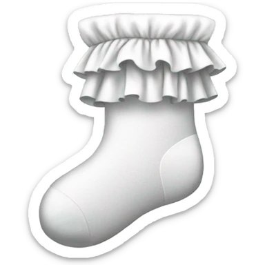 white frilly socks sticker