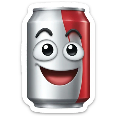 A happy diet coke can sticker