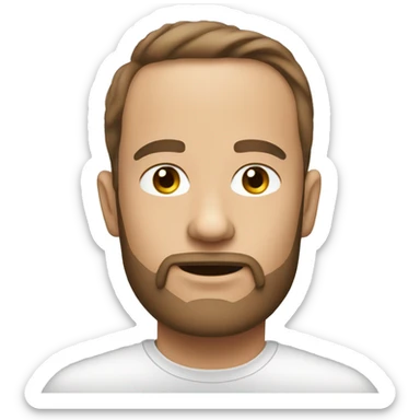 Fetter braunhaariger der an Vape zieht sticker