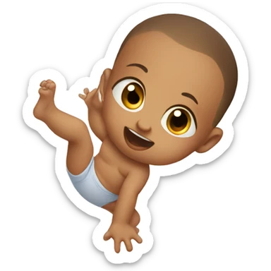 Baby doing flips  sticker