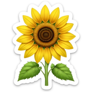 Sunflower yellow wuth dark brown center sticker