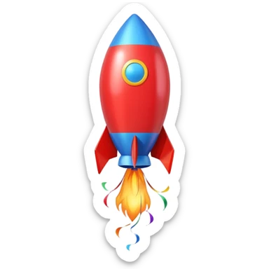 rocket shaped flying balloons with string sticker