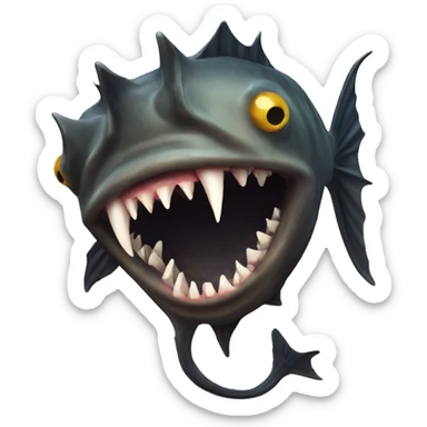 Angler Fish dumb sticker