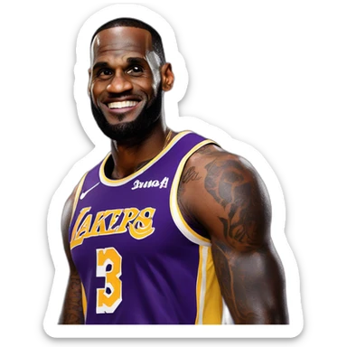 Lebron james lakers sticker
