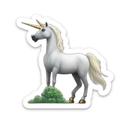 a unicorn with the berlin tv tower as its horn sticker