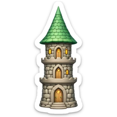 Elf Tower shy sticker