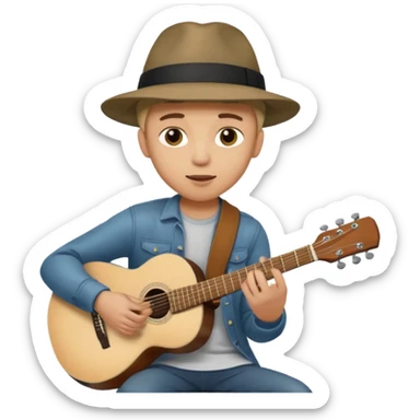 Junior H y Natanael Cano tocando la guitarra  sticker