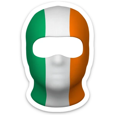 Irish flag balaclava sticker