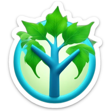 blue "e" from Engie logo with high voltage in green leaves sticker