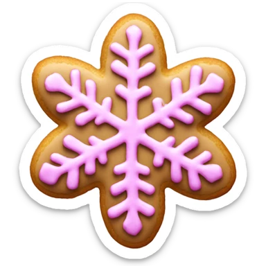 pink snowflake cookie  sticker