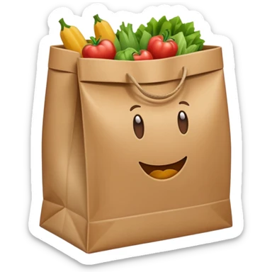 a bag of groceries, no picture on the bag sticker