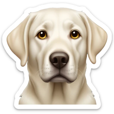 White lab with tan nose and ears sticker