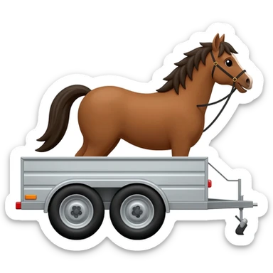Horse and trailer sticker