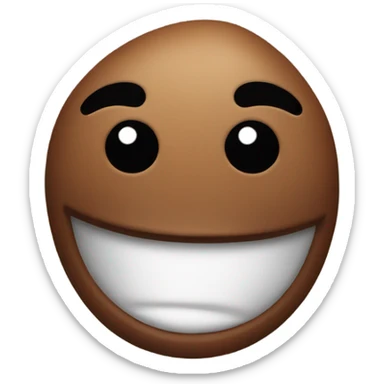 Poop emoji winking sticker