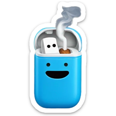 blue iqos smoking  sticker