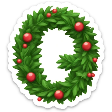 Letter G from Christmas wreath sticker