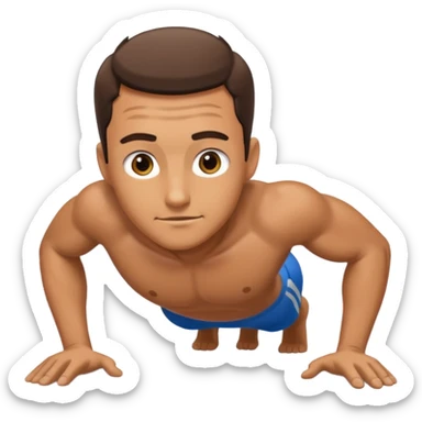a man pushups sticker