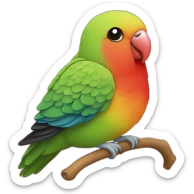 A lovebird sticker